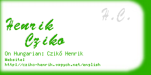 henrik cziko business card