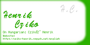 henrik cziko business card